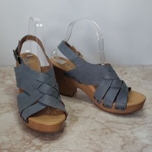 Korks Blue/Gray Women's Platsform Sandals